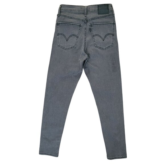 Levis Mile High Super Skinny Jeans Size 29 Gray Studded Detail Stretch NWOT - Picture 2 of 9